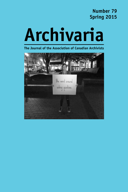 Archivaria 79 cover