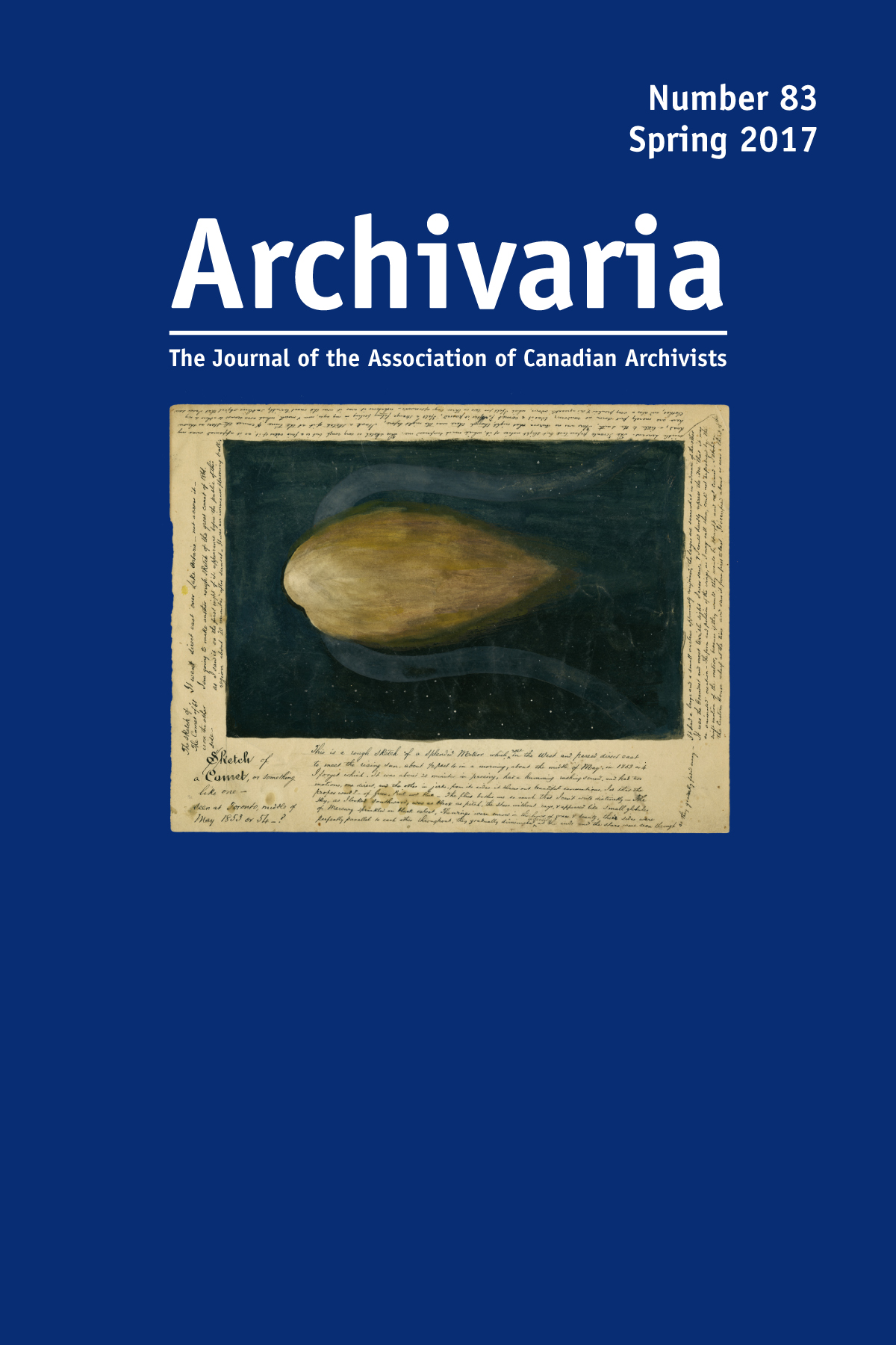 Archivaria 83 cover