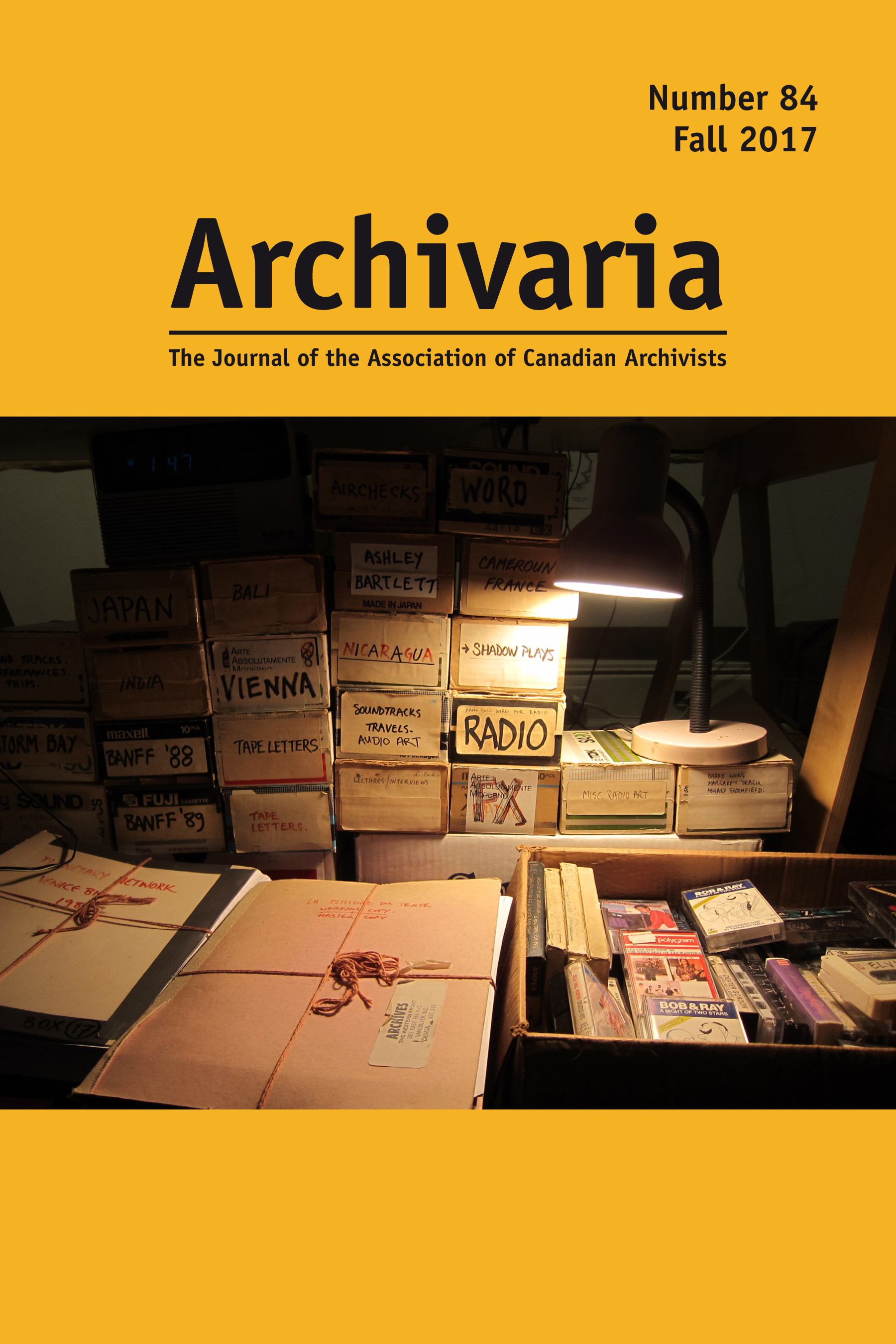 Archivaria 84 cover