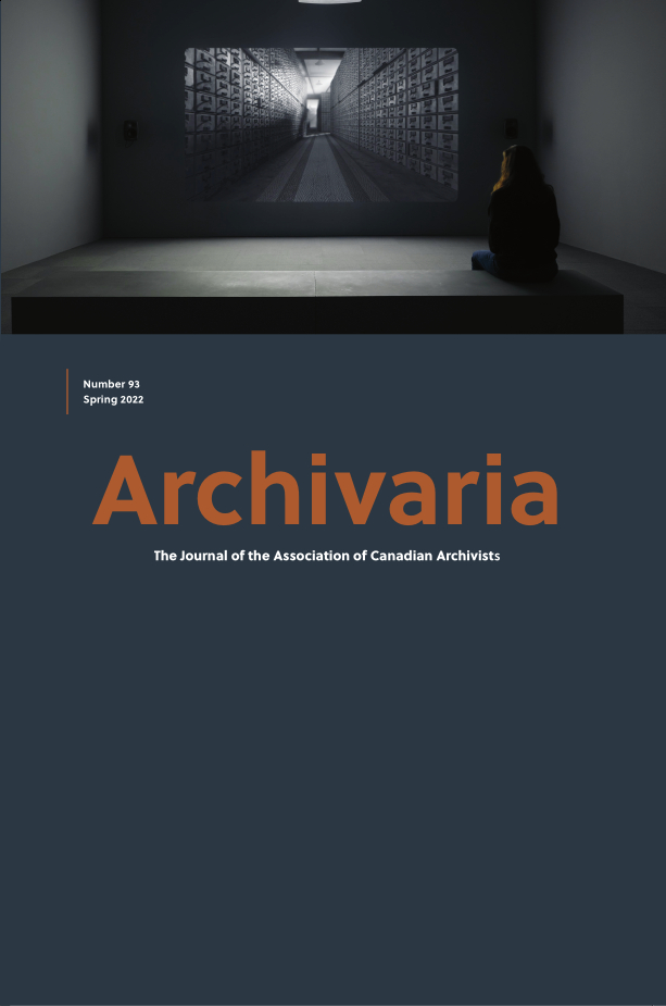 Archivaria 93 cover